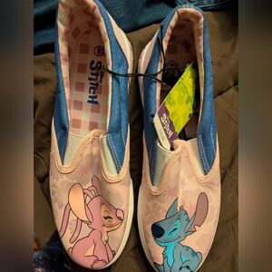 Stitch Kids Slip-On Sneakers - Pink and Blue